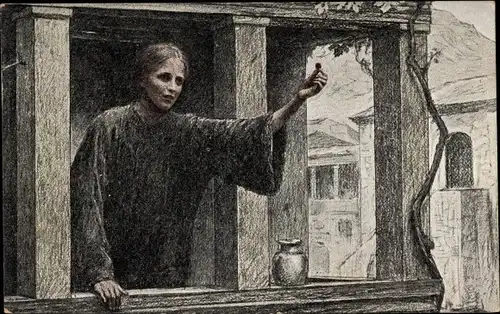 Künstler Ak Burnand, E., Der verlorenen Groschen