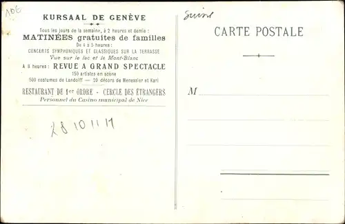 Ak Genève Genf Schweiz, Revue du Kursaal Apotheose