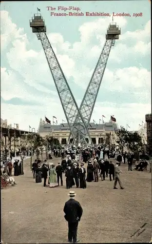 Ak London, Franco British Exhibition 1908, The Flip Flap