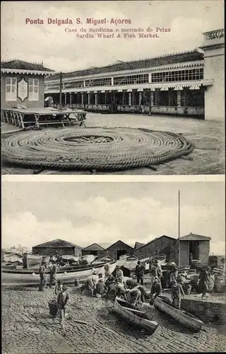 Ak Ponta Delgada Sao Miguel Azoren, Sardin Wharf and Fish Market