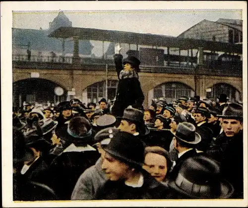 Sammelbild Die Nachkriegszeit Nr. 14, Febr. 1919 Nationalversammlung in Weimar, Wahlrednerin