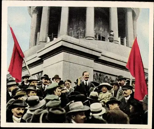 Sammelbild Die Nachkriegszeit Nr. 2 Nov. 1918, Die November-Revolution, Agitationsredner