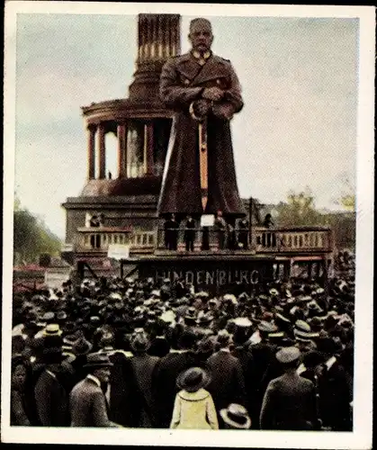 Sammelbild Die Nachkriegszeit Nr. 20 Aug. 1920 Protest gegen Versailles, Eiserner Hindenburg Berlin