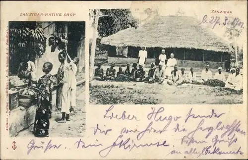 Ak Zanzibar Sansibar Tansania, Native Shop, Geschäft