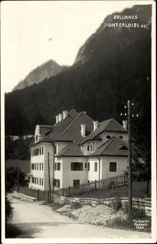 Foto Ak Unterloibl Ferlach Kärnten, Partie am Zollhaus