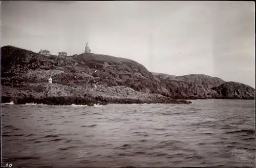 Foto Kullen Schweden, Blick zum Ufer, Leuchtturm, 1902