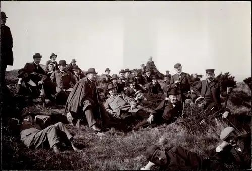 Foto Kullen Schweden, Männer auf einer Wiese 1902