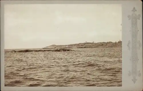 Kabinett Foto Christiansø Dänemark, Blick zur Insel 1896