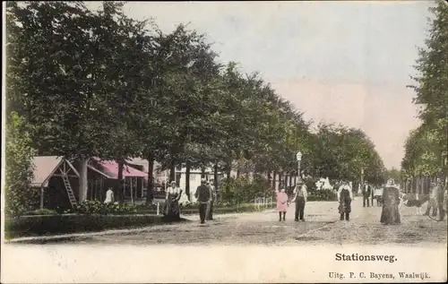 Ak Waalwijk Nordbrabant Niederlande, Stationsweg