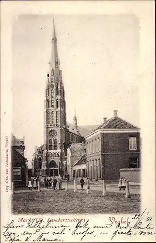 Ak Veghel Nordbrabant, Markt, St. Lambertuskerk