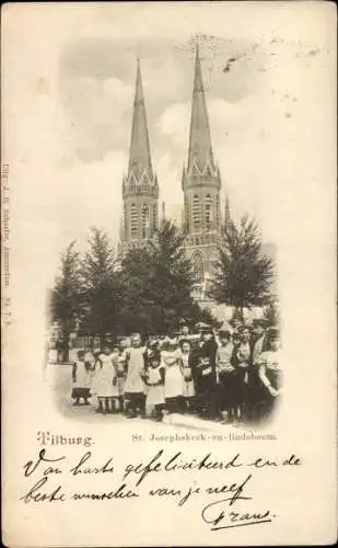 Ak Tilburg Nordbrabant Niederlande, St. Josephskerk, Lindeboom