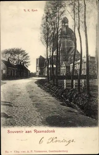 Ak Raamsdonk Nordbrabant Niederlande, R. K. Kerk