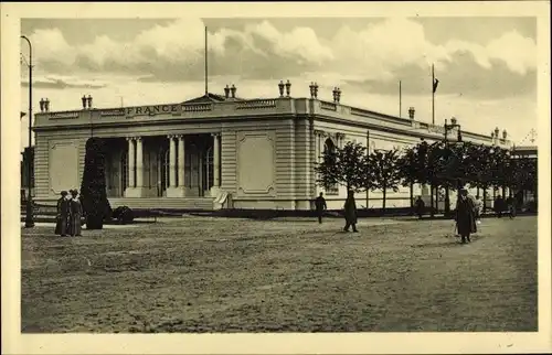 Ak Leipzig in Sachsen, Weltausstellung für Buchgewerbe und Graphik 1914, Französ. Staatsgebäude