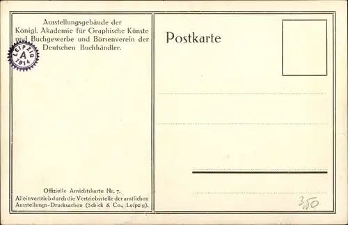 Ak Leipzig in Sachsen, Weltausstellung für Buchgewerbe und Graphik 1914, Ausstellungsgebäude