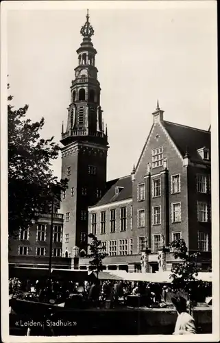 Ak Leiden Südholland Niederlande, Stadthuis