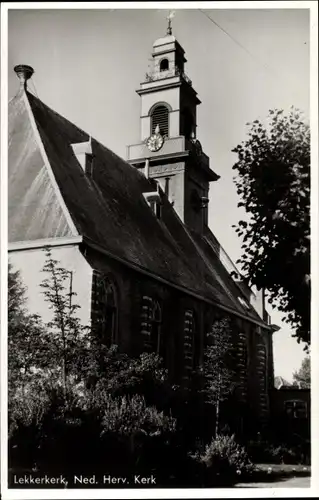 Ak Lekkerkerk Südholland, Ned. Herv. Kerk