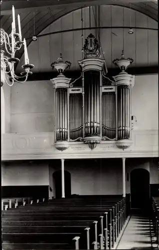Ak Gouderak Südholland, Orgel Ned. Herv. Kerk