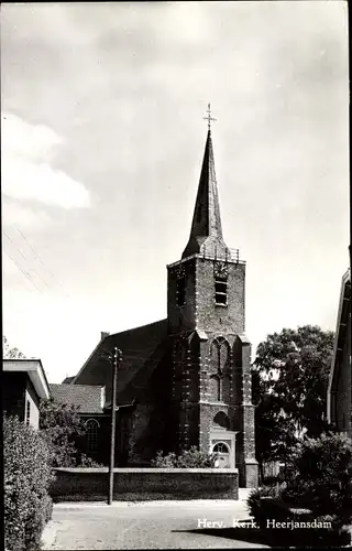 Ak Heerjansdam Südholland, Herv. Kerk