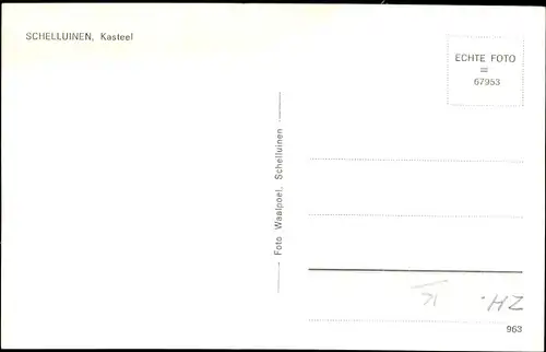 Ak Schelluinen Giessenlanden Südholland, Kasteel