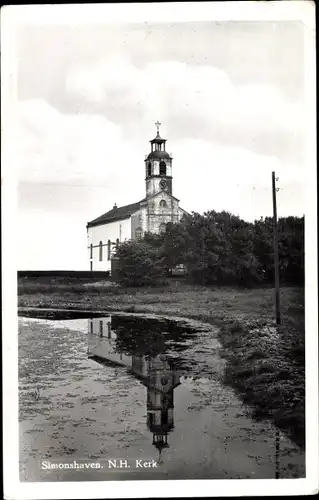 Ak Simonshaven Südholland, N. H. Kerk
