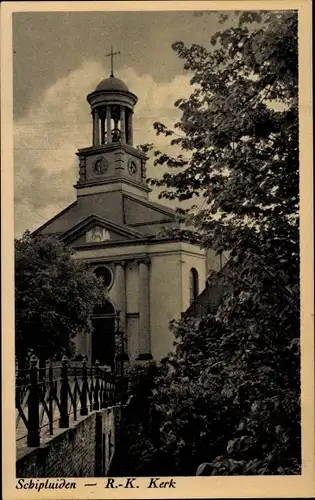 Ak Schipluiden Südholland, R. K. Kerk