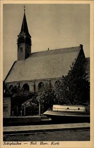 Ak Schipluiden Südholland, Ned. Herv. Kerk