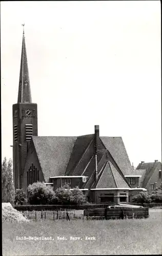 Ak Zuid Beijerland Südholland, Ned. Herv. Kerk