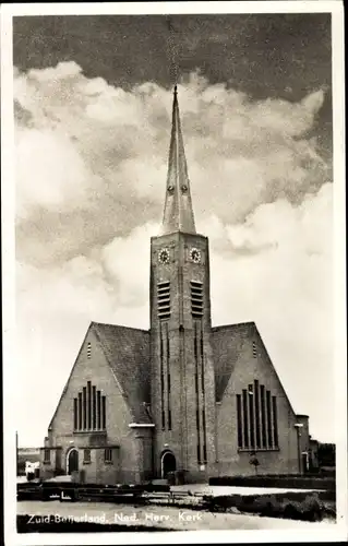 Ak Zuid Beijerland Südholland, Ned. Herv. Kerk