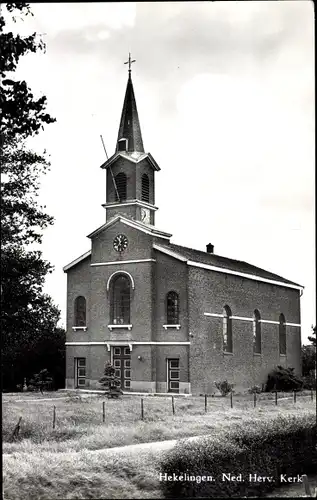 Ak Hekelingen Südholland, Ned. Herv. Kerk