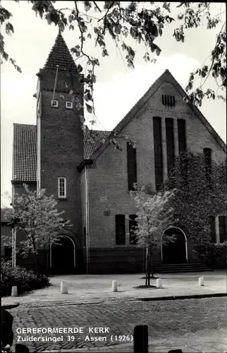 Ak Assen Drenthe Niederlande, Geref. Kerk, Zuidersingel 39