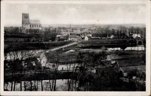 Ak Brielle Südholland, Panorama Zuid Kant