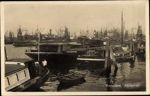 Ak Rotterdam Südholland Niederlande, Rijnhaven