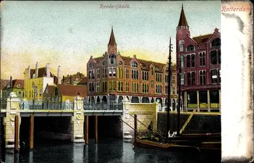 Ak Rotterdam Südholland Niederlande, Reederijkade