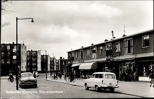 Ak Overschie Rotterdam Südholland, Duyvesteynstraat, Auto