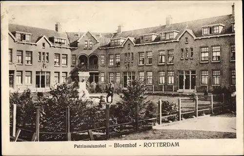 Ak Rotterdam Südholland Niederlande, Patriumoniumshof, Bloemhof