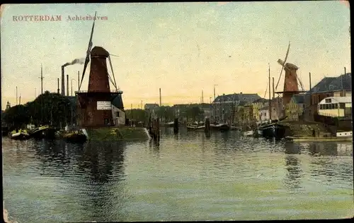 Ak Rotterdam Südholland Niederlande, Achterhaven