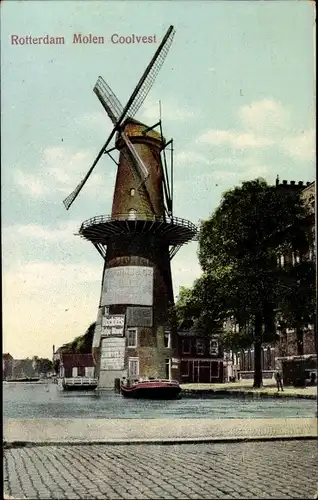 Ak Rotterdam Südholland Niederlande, Molen Coolvest