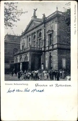 Ak Rotterdam Südholland Niederlande, Groote Schouwburg