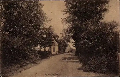 Ak Ouddorp Südholland, Scheerhoek, Straßenpartie