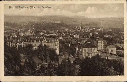 Ak Bad Wildungen in Hessen, Blick vom Waldhaus
