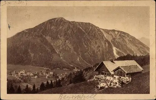 Ak Bayrischzell im Mangfallgebirge Oberbayern, mit Zelieralm