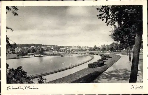 Ak Hahnenklee Bockswiese Goslar im Harz, Kurteich