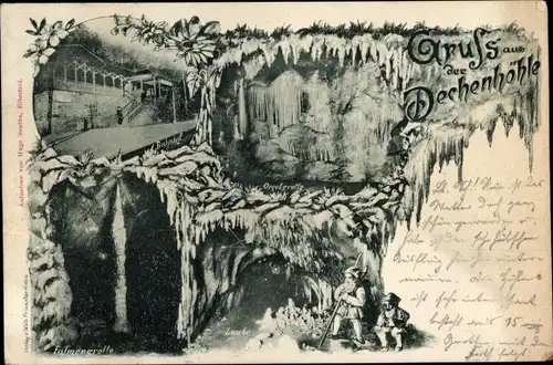 Ak Grüne Iserlohn im Märkischen Kreis, Dechenhöhle