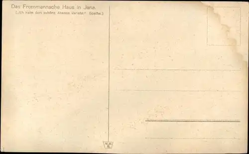Ak Jena in Thüringen, Das Frommannsche Haus