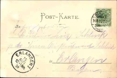 Mondschein Litho Bingen am Rhein, Rochuskapelle