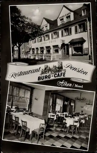 Ak Alken an der Mosel, Restaurant Pension Burg-Cafe, Speiseraum