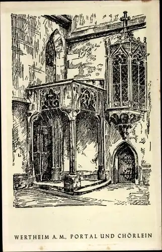 Ak Wertheim am Main, Portal und Chörlein