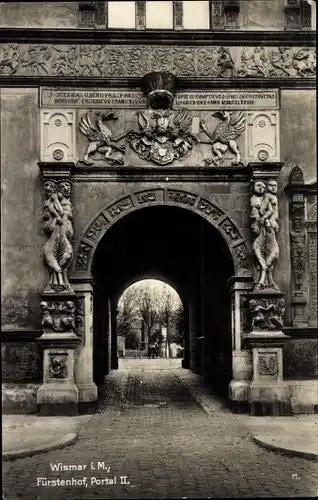 Ak Hansestadt Wismar, Fürstenhof, Portal II
