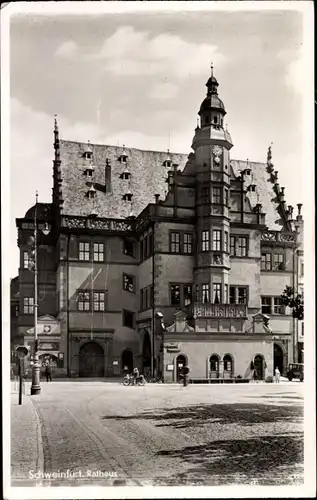 Ak Schweinfurt in Unterfranken Bayern, Rathaus