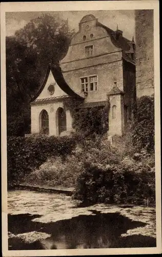 Ak Großkochberg Uhlstädt Kirchhasel Thüringen, Ansicht vom Schloss, Teich